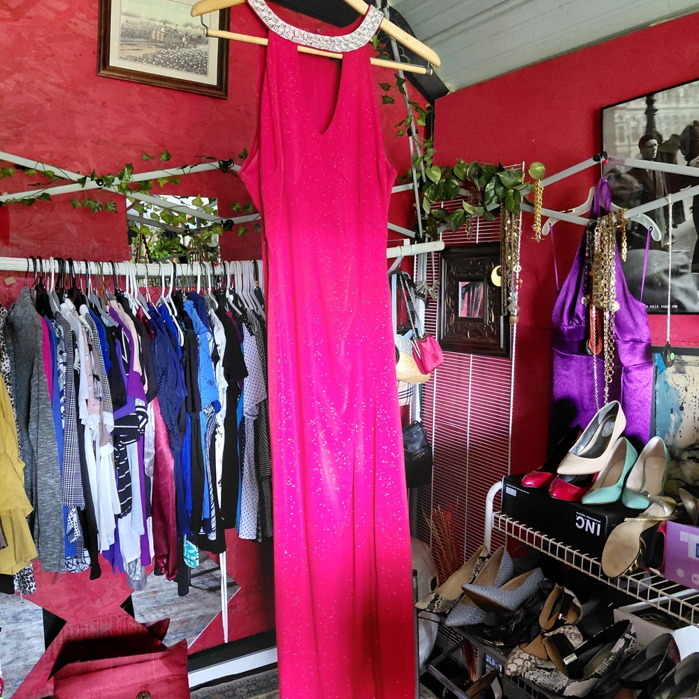 Elegant Pink Evening Gown